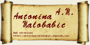 Antonina Malobabić vizit kartica